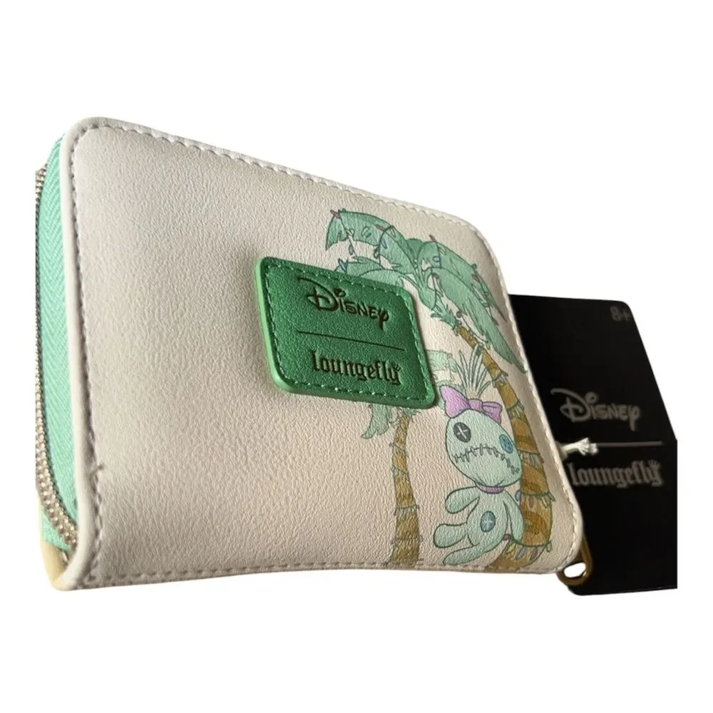 Loungefly Disney Stitch & Scrump Holiday Beach Mini Zipper Wallet NWT